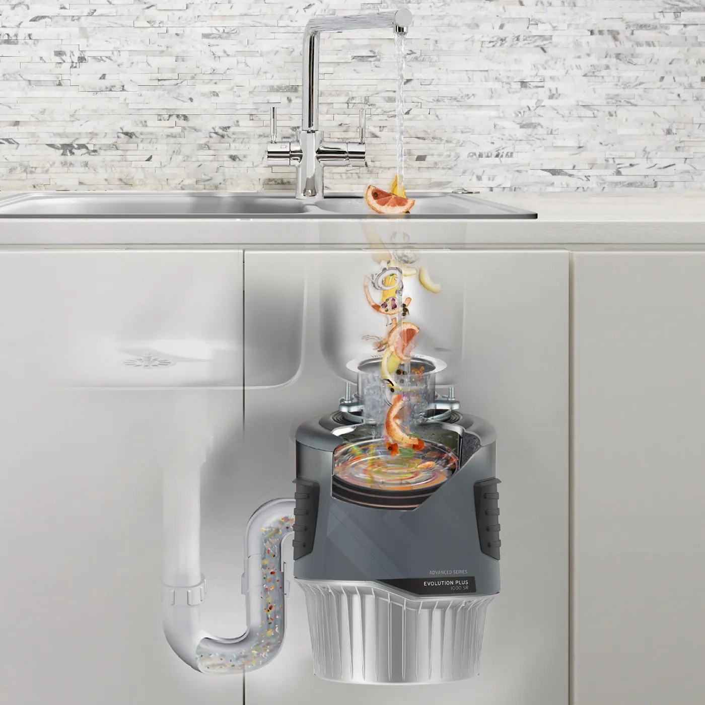 طريقة عمل جهاز InSinkErator لفرم بقايا الطعام أسفل الحوض